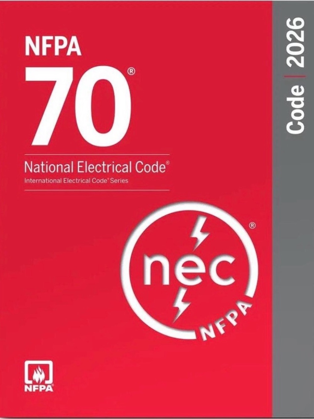 NFPA 70 National Electrical Code 2026 - Red Cover